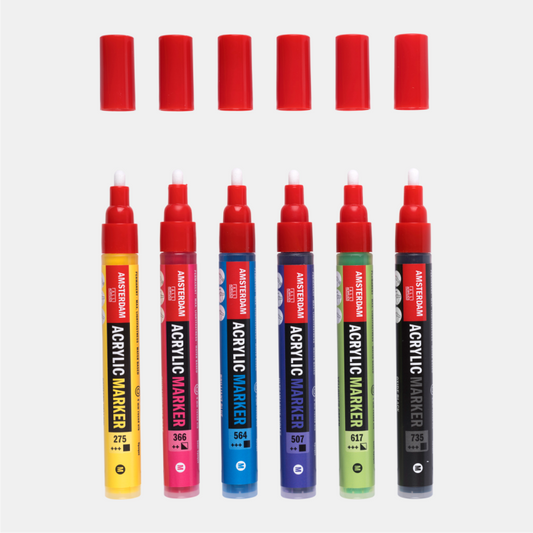 Acrylmarker Einsteigerset | 6 Farben