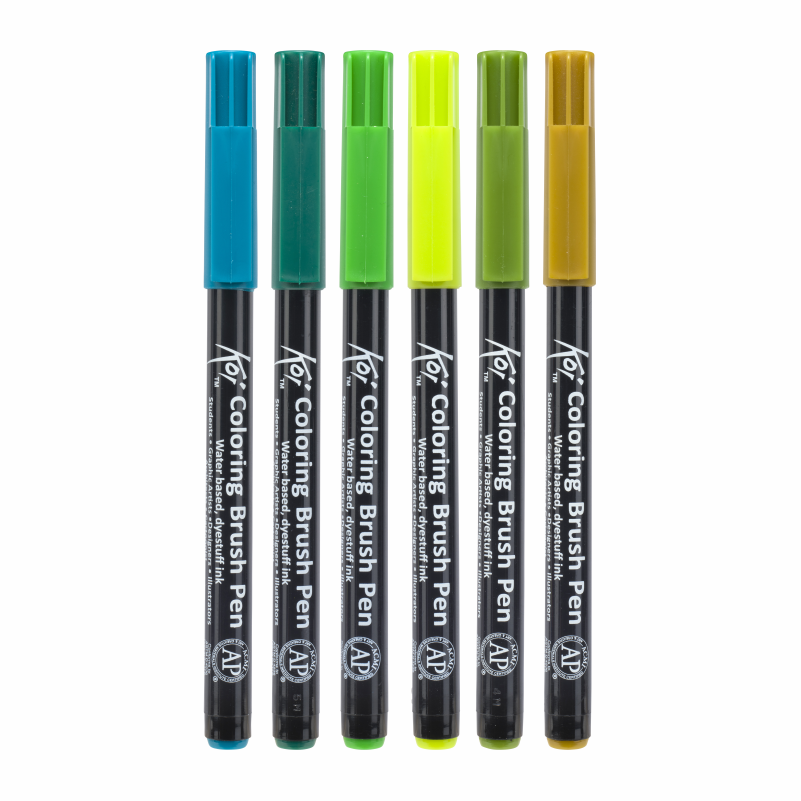 von Sakura Koi Brushpens 6er Set Botanical