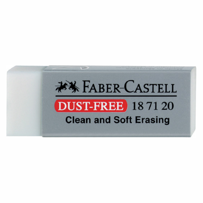 Faber Castell Dust-Free Kunststoffradierer 65x10x25mm, weiss