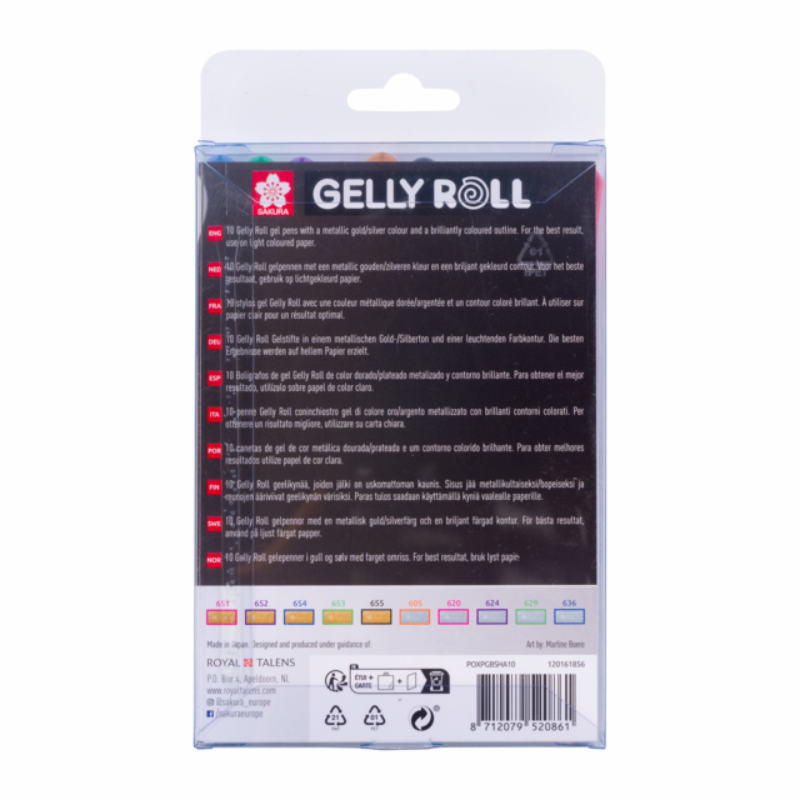 Gelly Roll Gold & Silver Shadow Set | 10 Farben