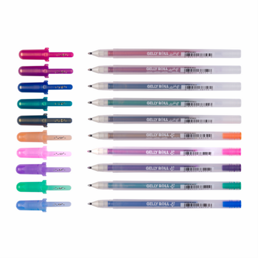 Gelly Roll Gold & Silver Shadow Set | 10 Farben