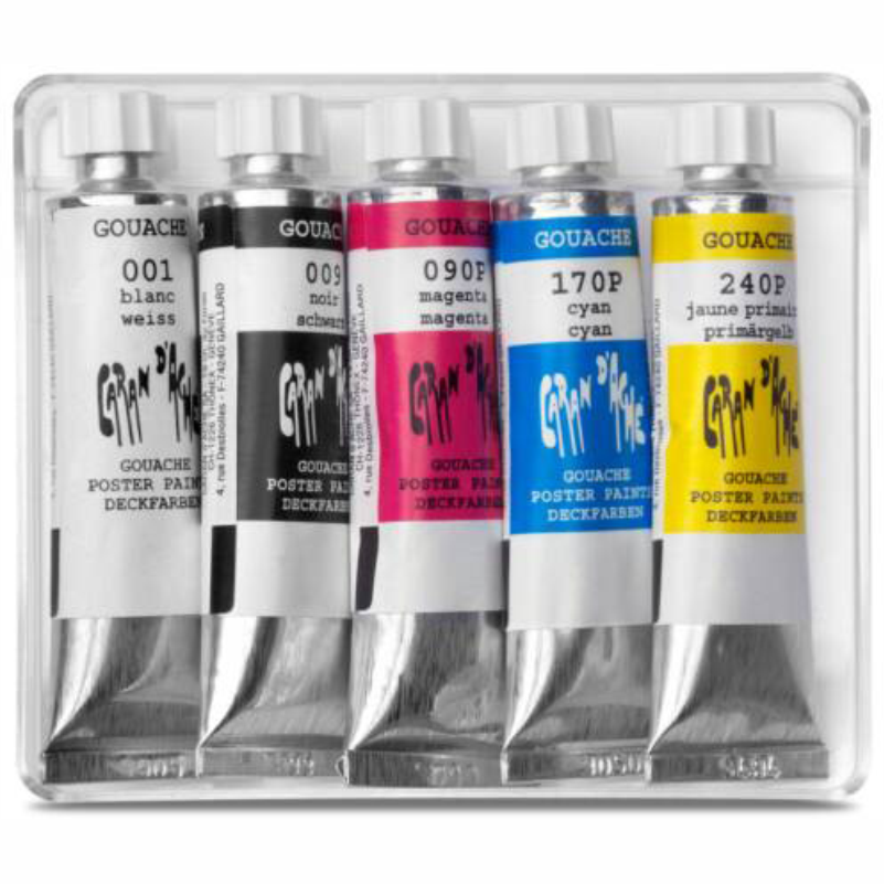 Gouache CMYK mit Weiss