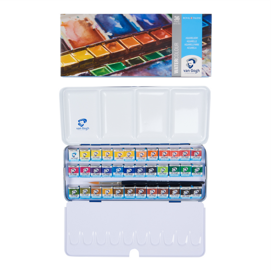 VAN GOGH Aquarell Metall Box mit 36 halben Näpfen