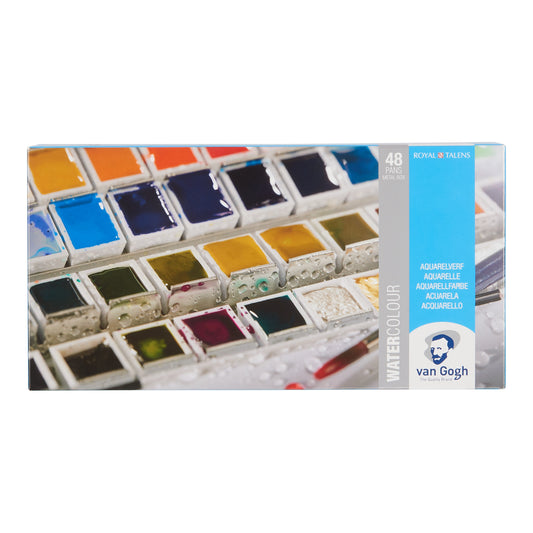VAN GOGH Aquarell Metall Box mit 48 halben Näpfen