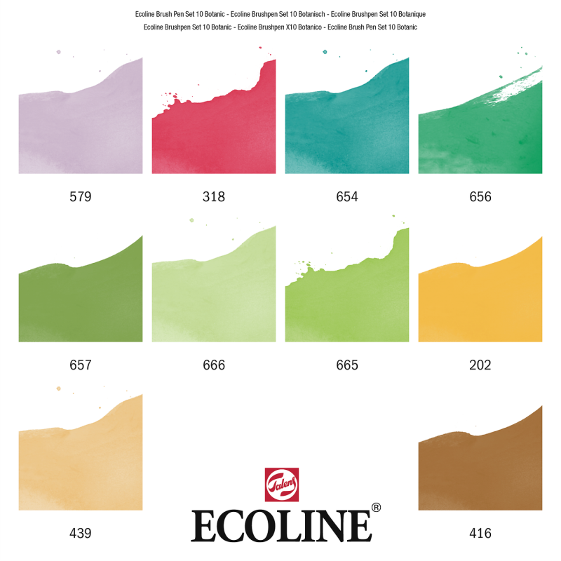 Ecoline Set mit 10 Brush Pens - Botanic