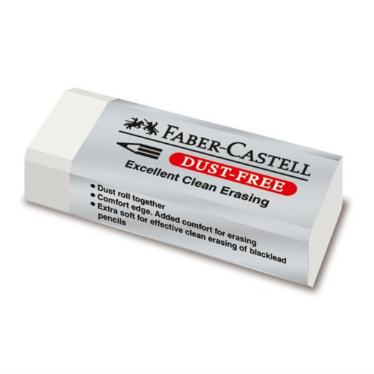 Faber Castell Dust-Free Kunststoffradierer 65x10x25mm, weiss