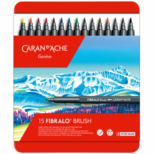 Fasermalstift FIBRALO BRUSH, 15 Farben