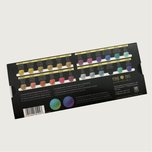 FINETEC PREMIUM 24 wasserlösliche Perlglanzfarben - F2400 - Colorful
