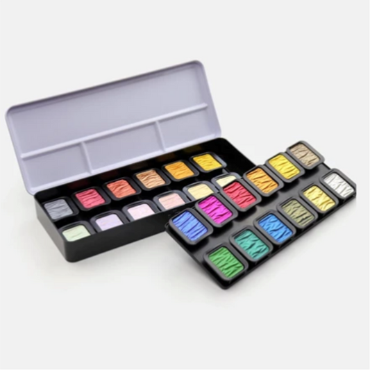 FINETEC 24 wasserlösliche Perlglanzfarben - F7024 - Four Elements