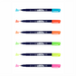 Tombow Fudenosuke Brush Pen - 6er Set Neon Farben