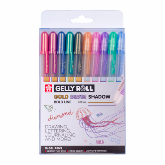 Gelly Roll Gold & Silver Shadow Set | 10 Farben