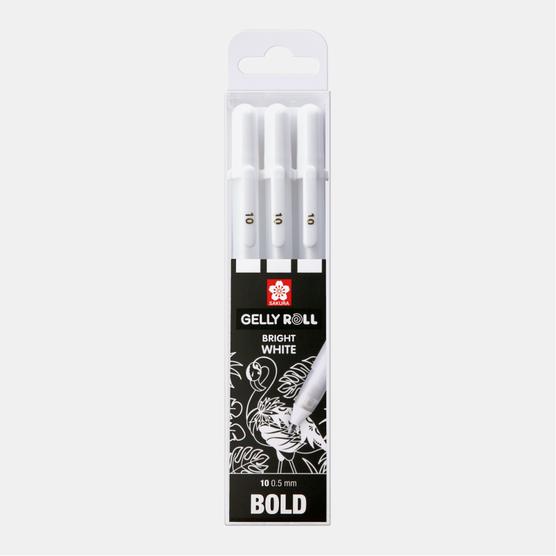 Gelly Roll weiss, 3er Set, Bold (10)