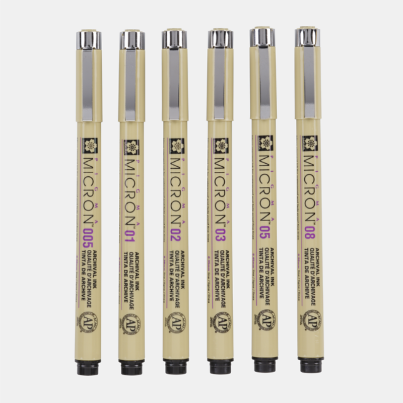 Fineliner PIGMA MICRON, 6er Set