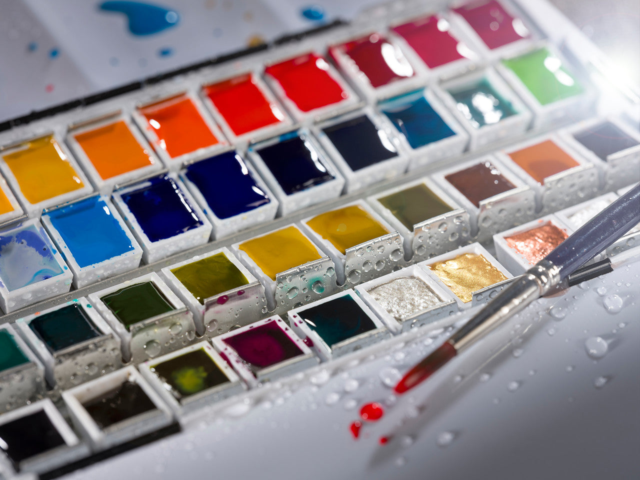 VAN GOGH Aquarell Metall Box mit 48 halben Näpfen