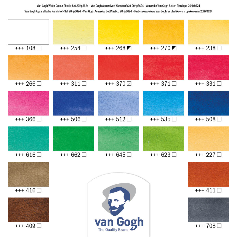 VAN GOGH Aquarell Pocket Box mit 24 halben Näpfen