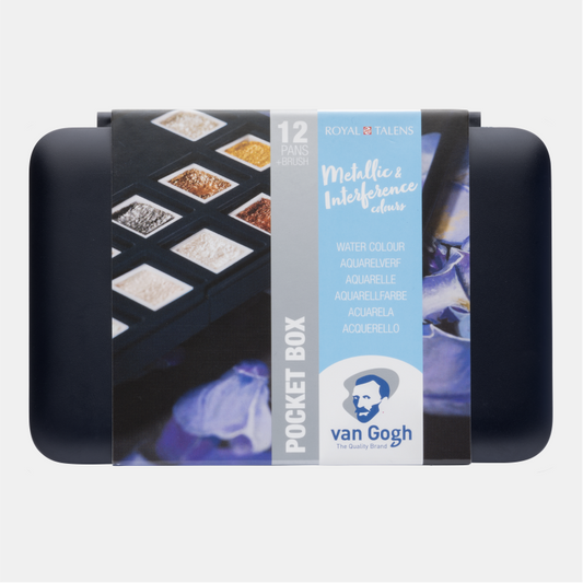 VAN GOGH Aquarell Pocket Box Metallic Edition mit 12 halben Näpfen
