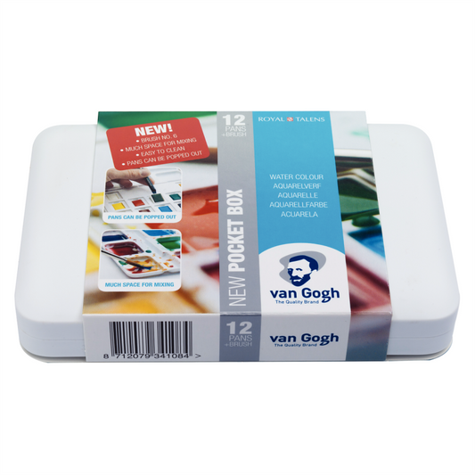 VAN GOGH Aquarell Pocket Box mit 12 halben Näpfen