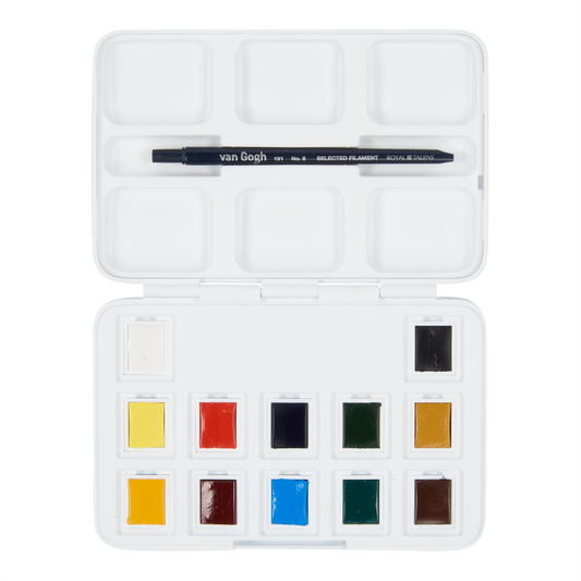 VAN GOGH Aquarell Pocket Box mit 12 halben Näpfen