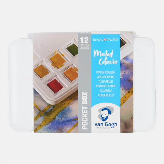Van Gogh Aquarellfarbkasten gedeckte Farben mit 12 Farben in halbe Näpfchen