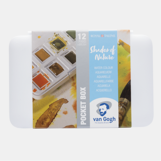 Van Gogh Aquarellfarben Box mit 12 Näpfen Naturtöne