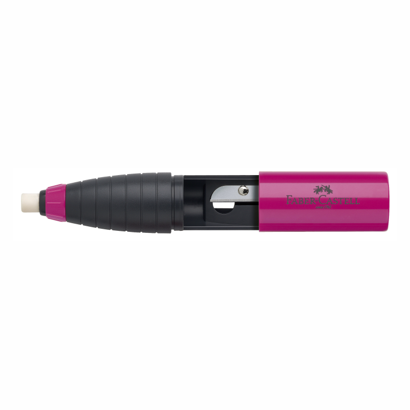 FABER-CASTELL Radierer-Spitzer Kombi, Rot / Blau